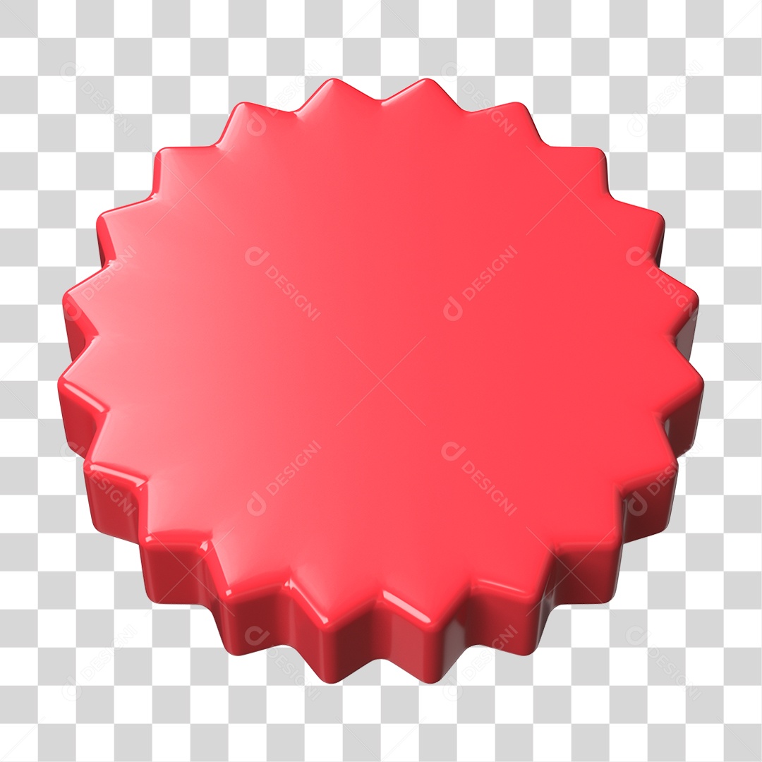 Elemento 3D Selo Forma PNG Transparente