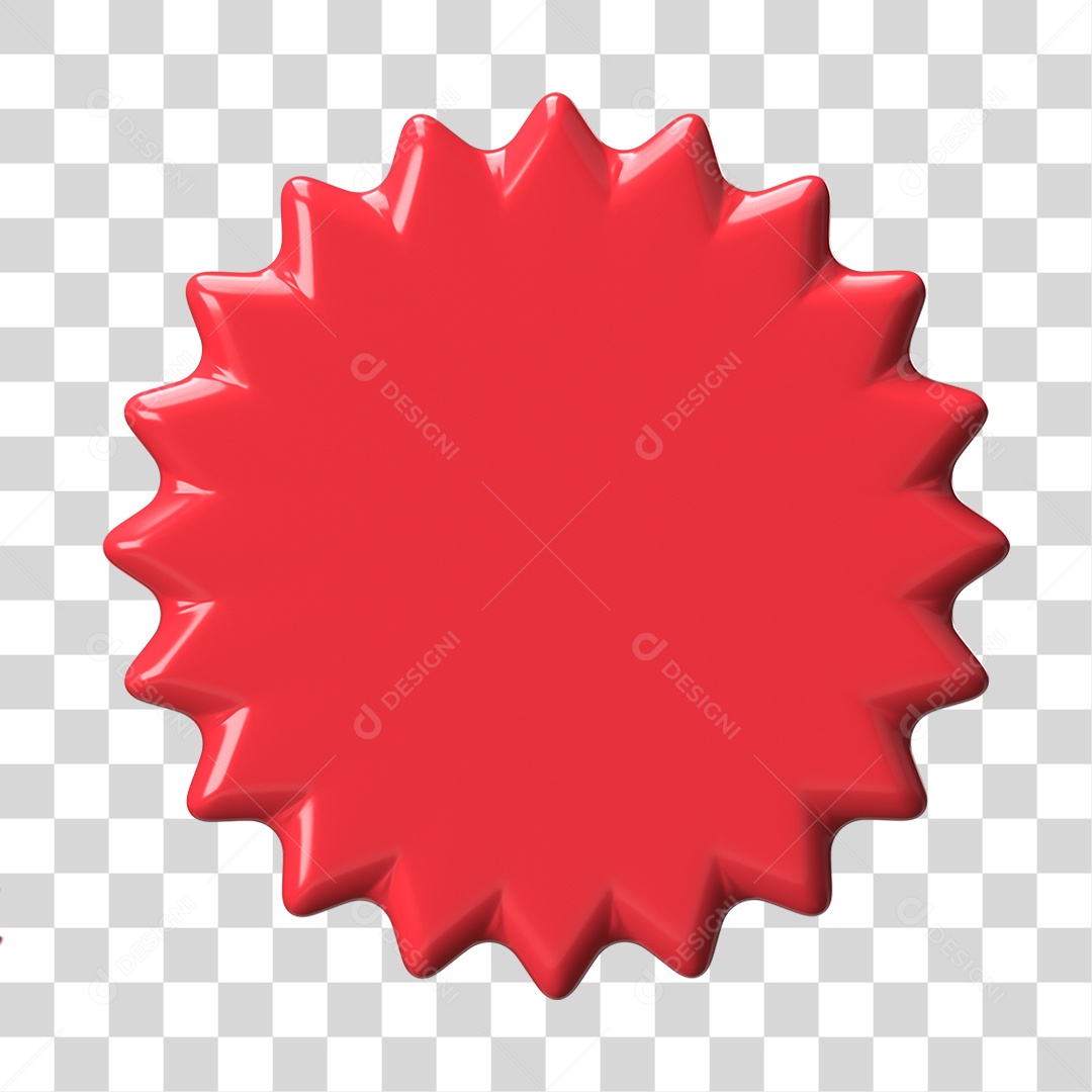 Elemento 3D Selo Forma PNG Transparente
