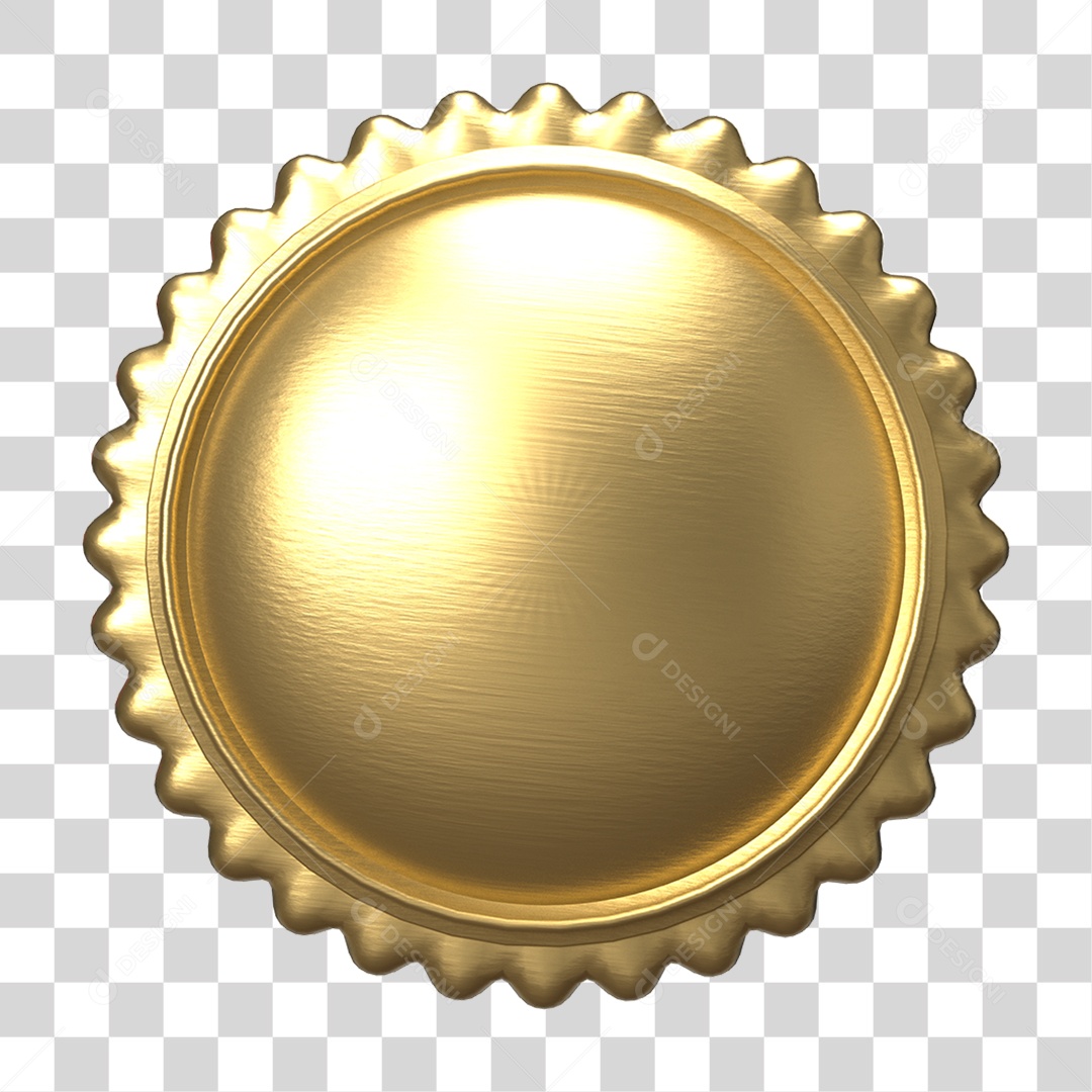 Elemento 3D Selo Forma PNG Transparente