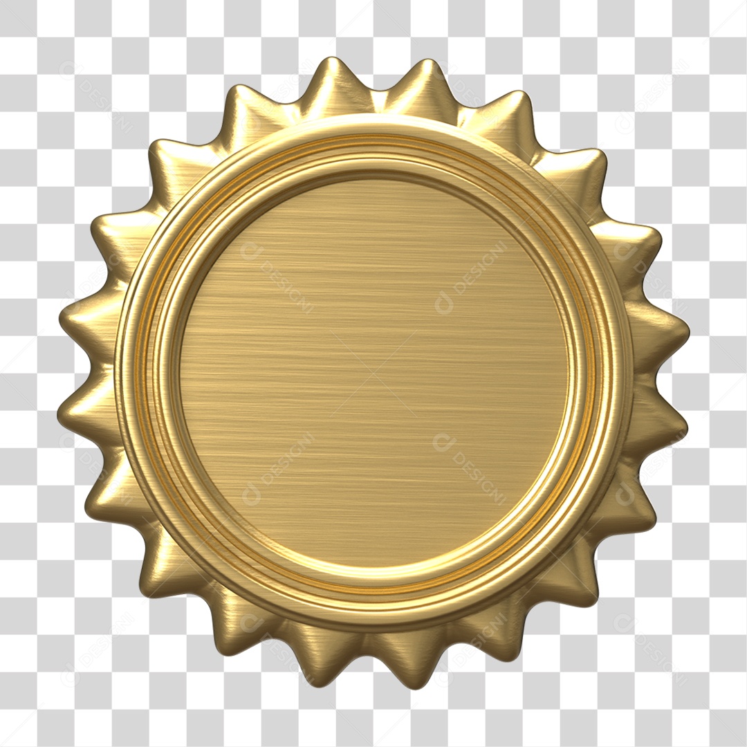 Elemento 3D Selo Forma PNG Transparente