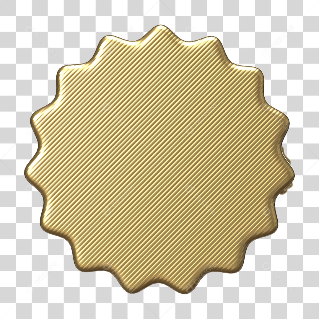 Elemento 3D Selo Forma PNG Transparente