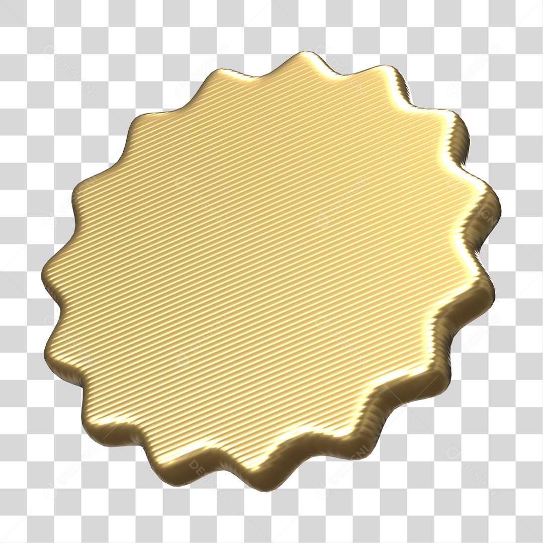 Elemento 3D Selo Forma PNG Transparente