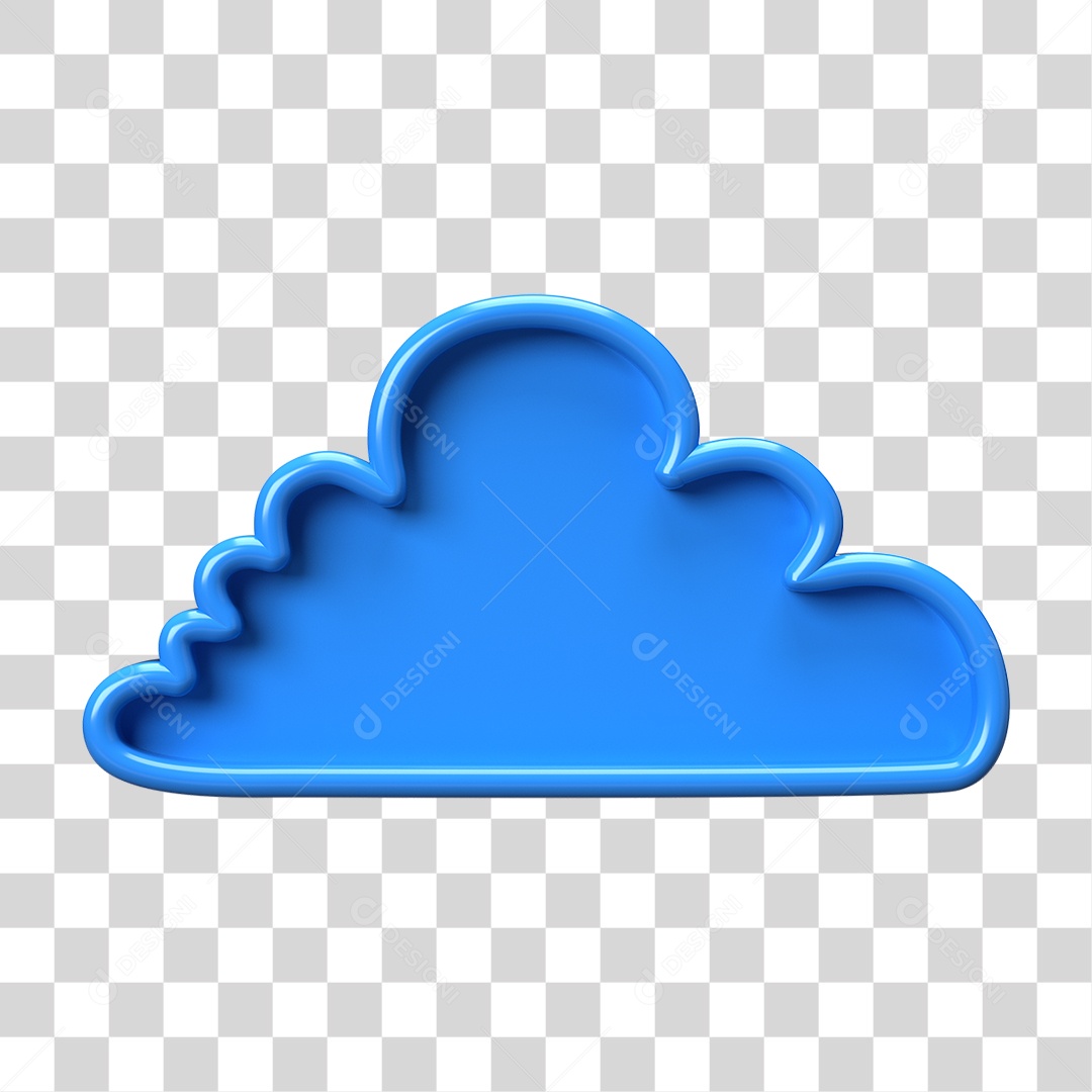 Elemento 3D Nuvem Forma PNG Transparente