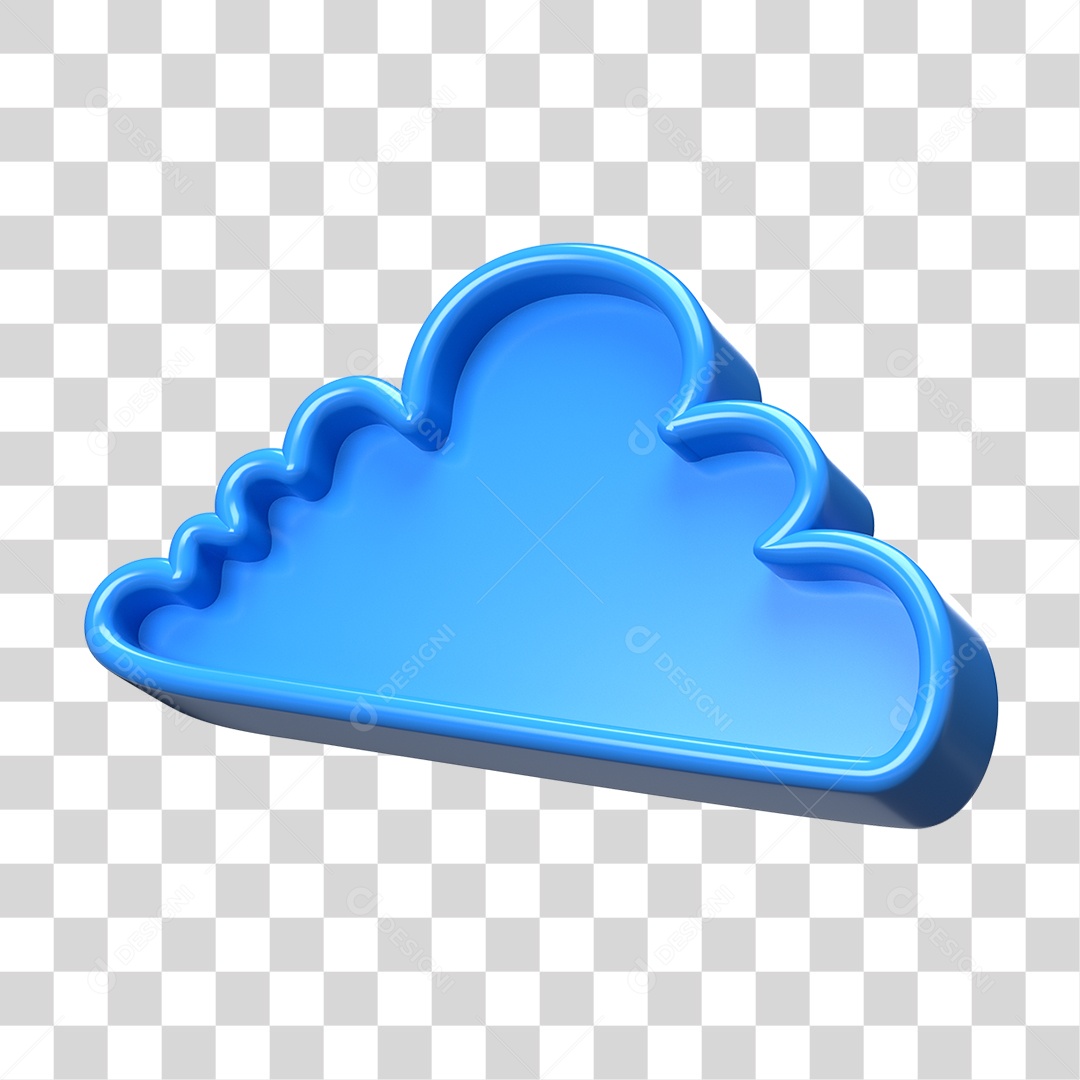 Elemento 3D Nuvem Forma PNG Transparente