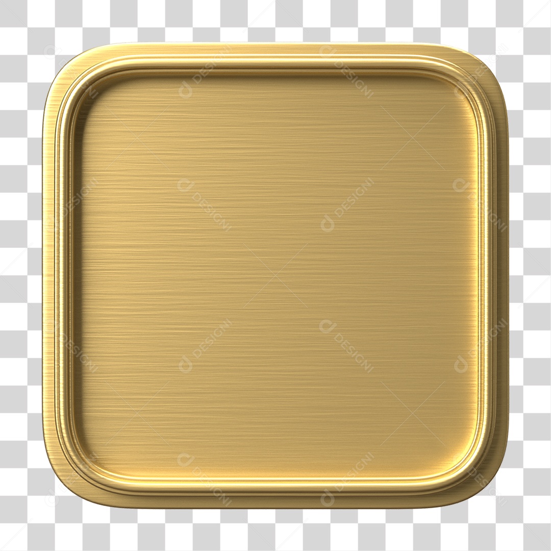 Elemento 3D Placa Forma PNG Transparente