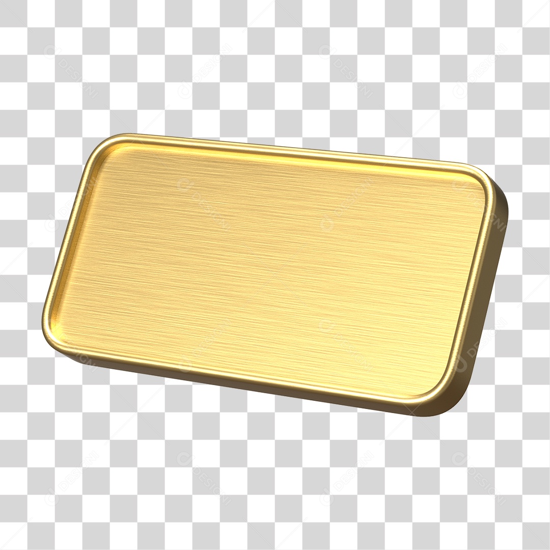 Elemento 3D Placa Forma PNG Transparente