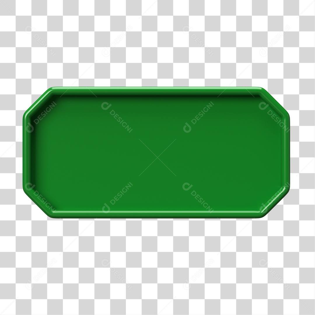 Elemento 3D Placa Forma PNG Transparente