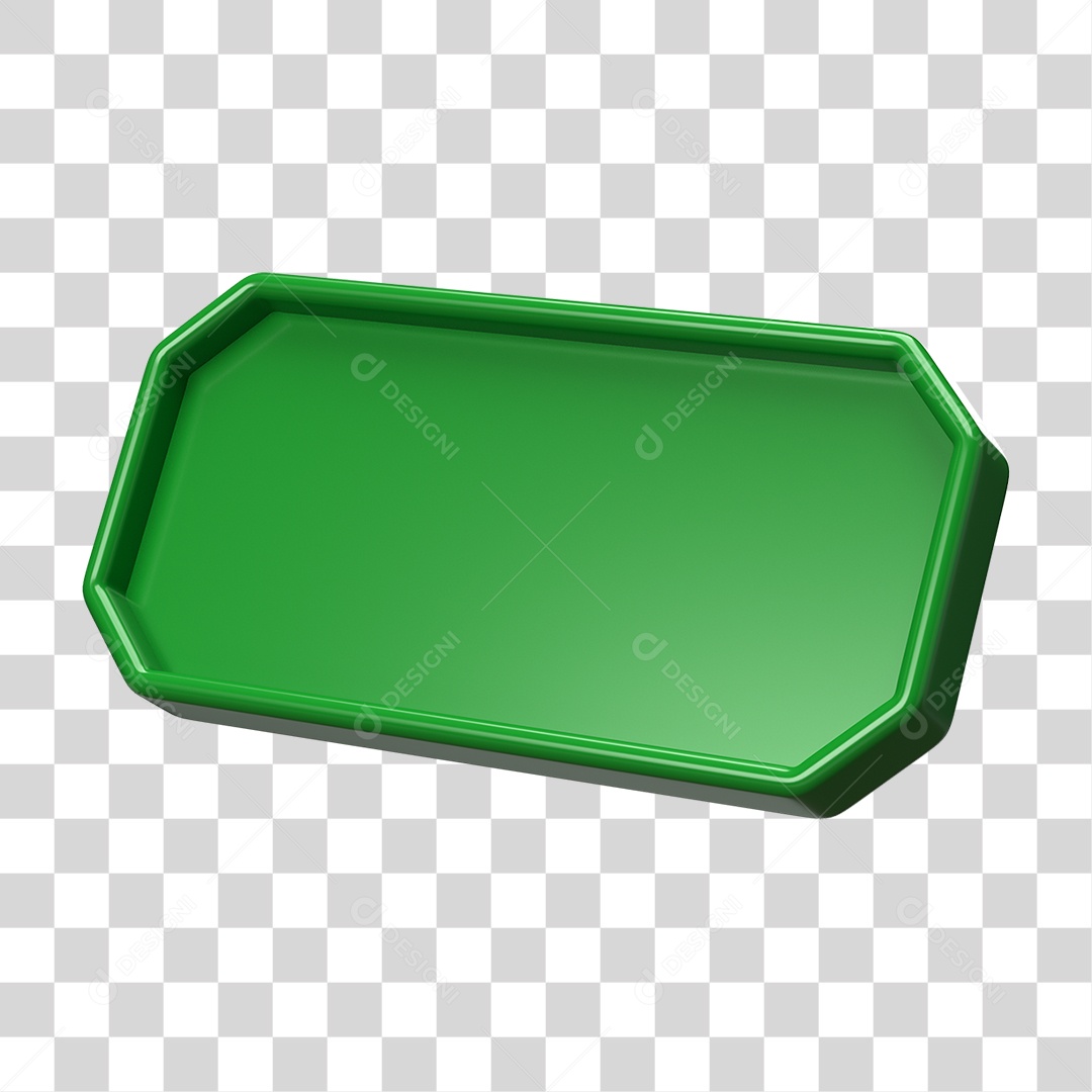 Elemento 3D Placa Forma PNG Transparente
