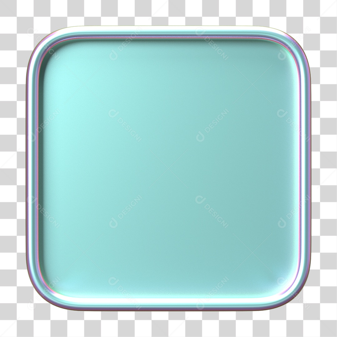 Elemento 3D Placa Forma PNG Transparente