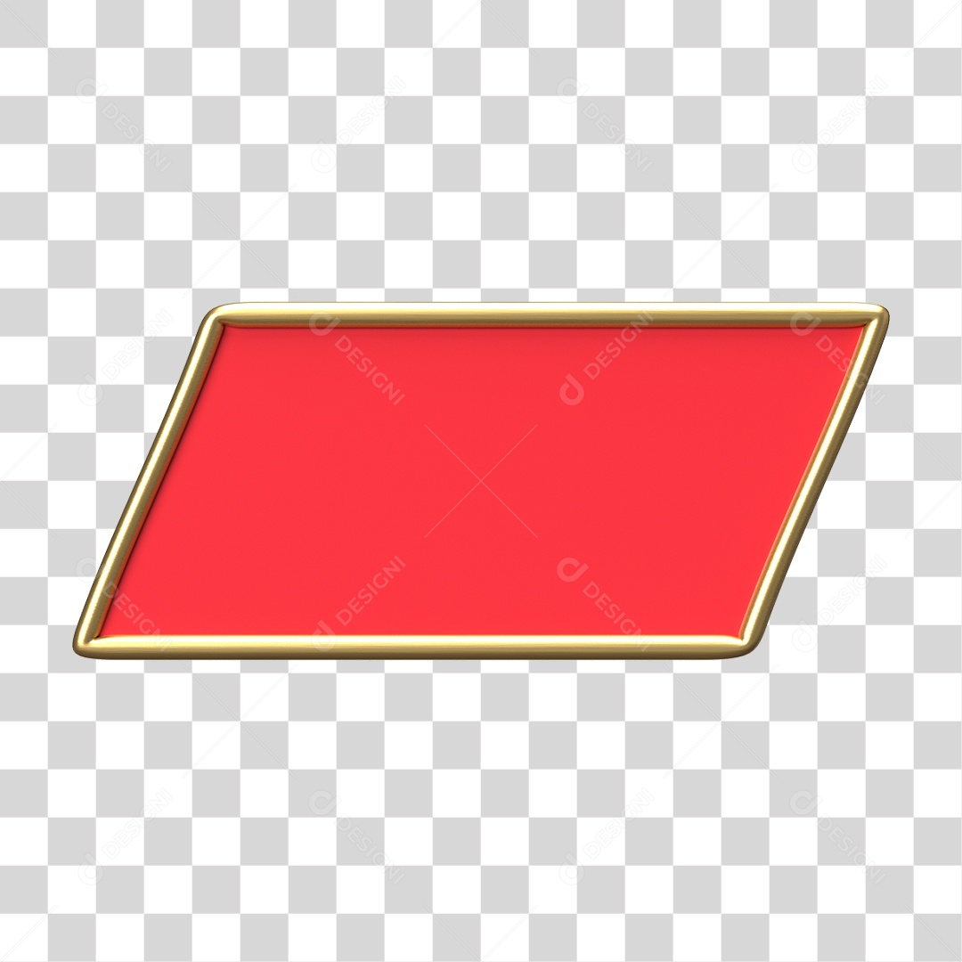 Elemento 3D Placa Forma PNG Transparente