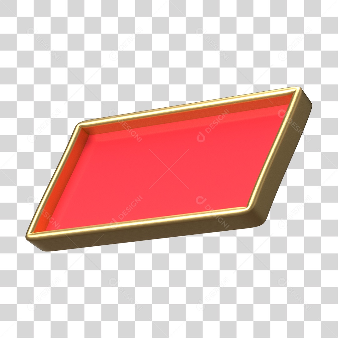 Elemento 3D Placa Forma PNG Transparente