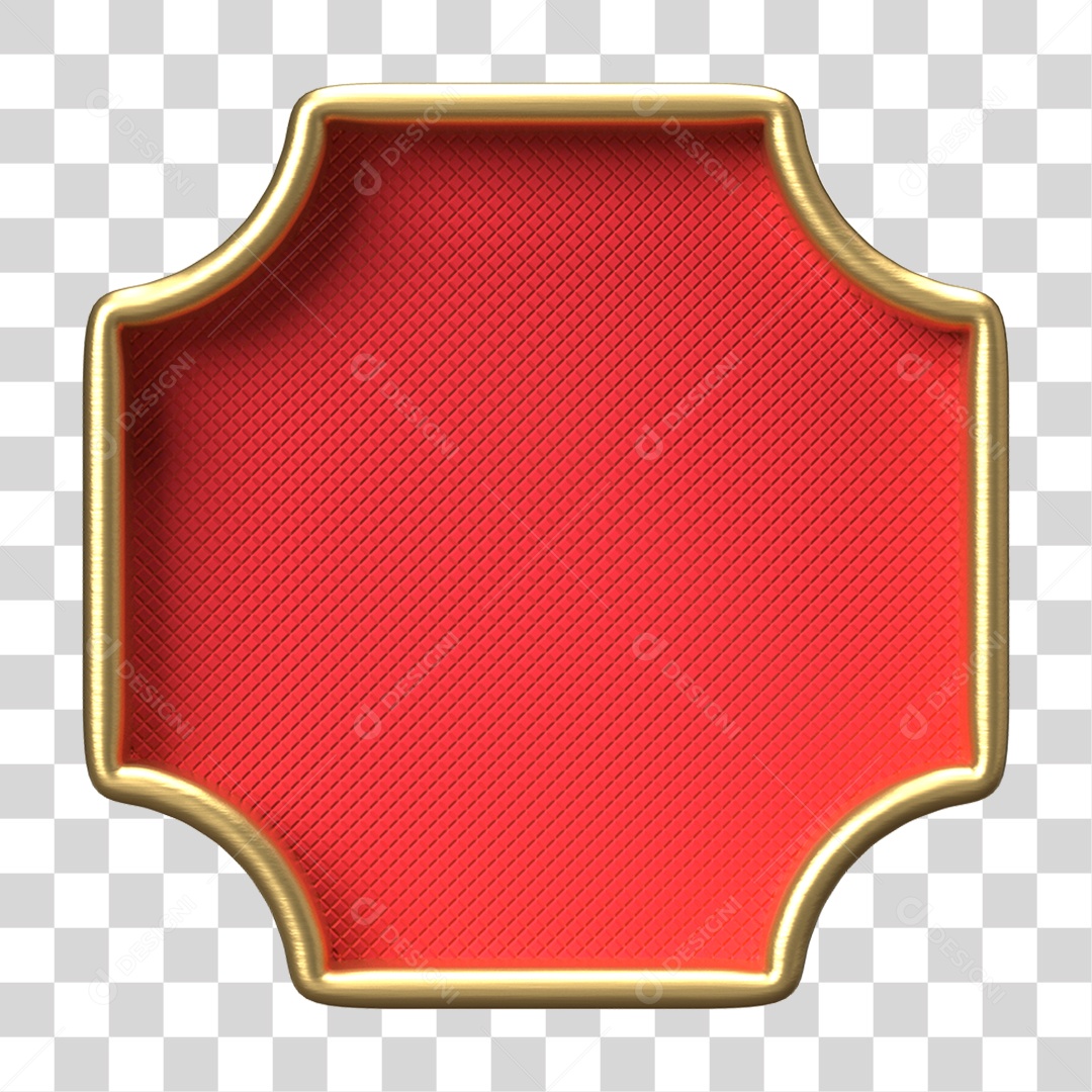 Elemento 3D Placa Forma PNG Transparente