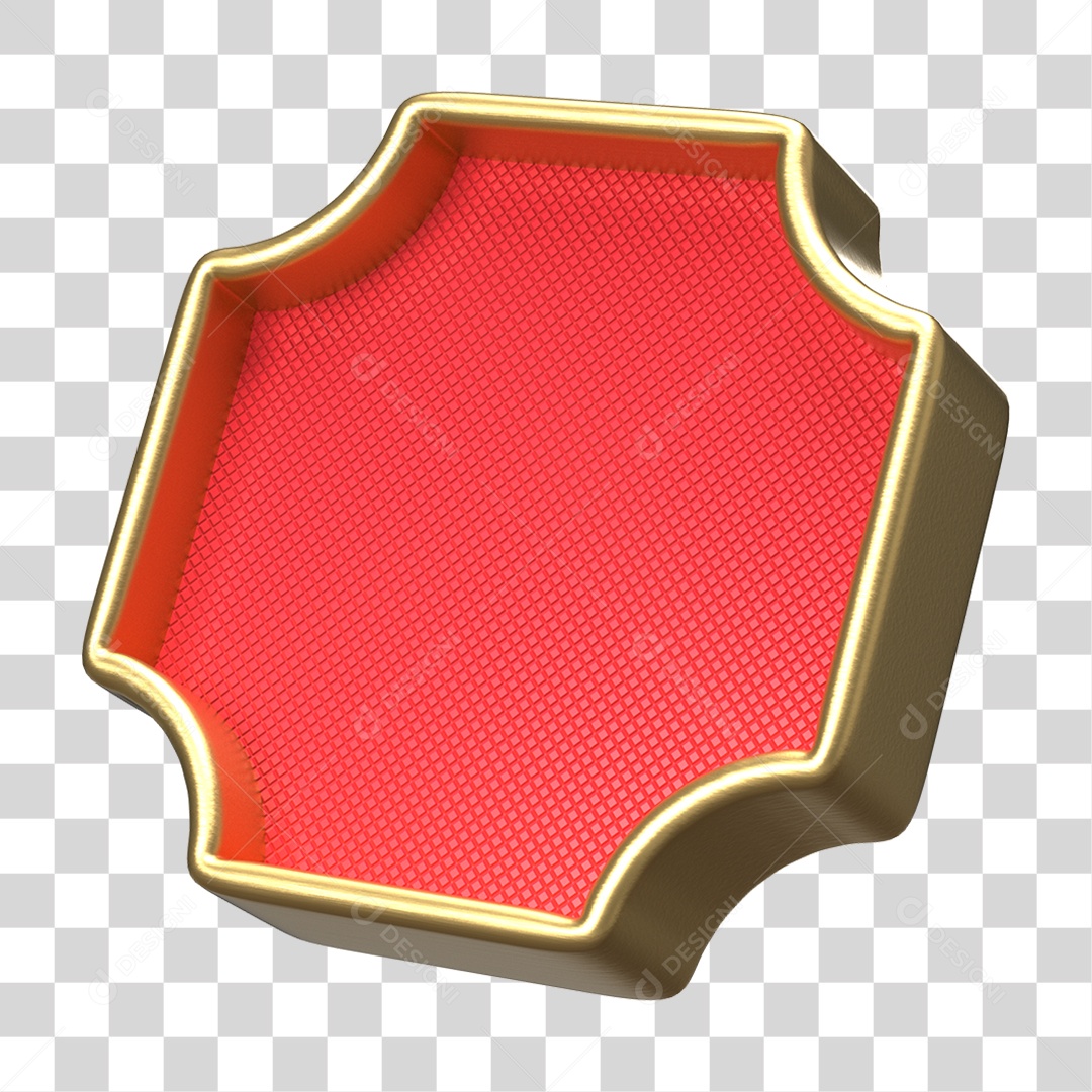 Elemento 3D Placa Forma PNG Transparente