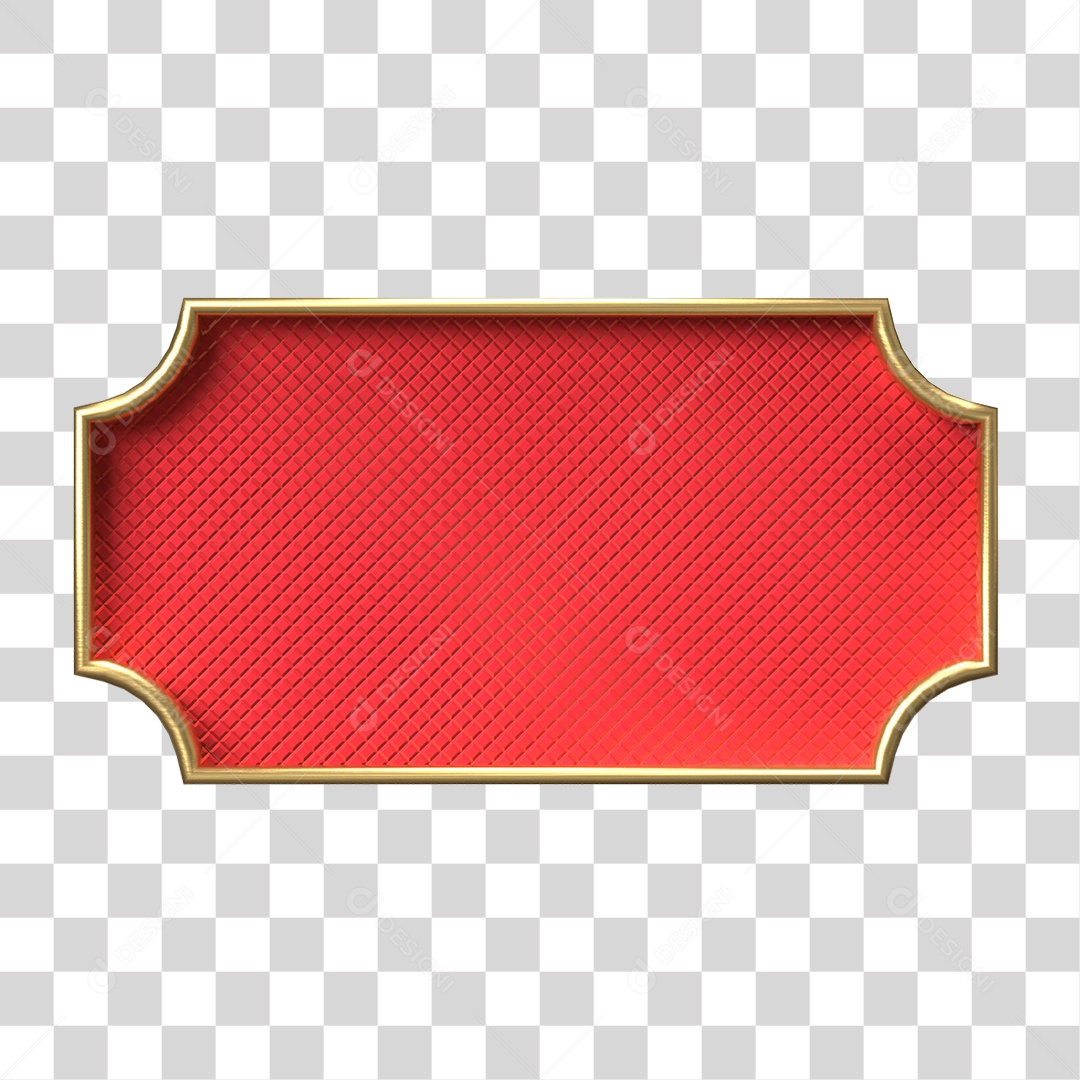 Elemento 3D Placa Forma PNG Transparente