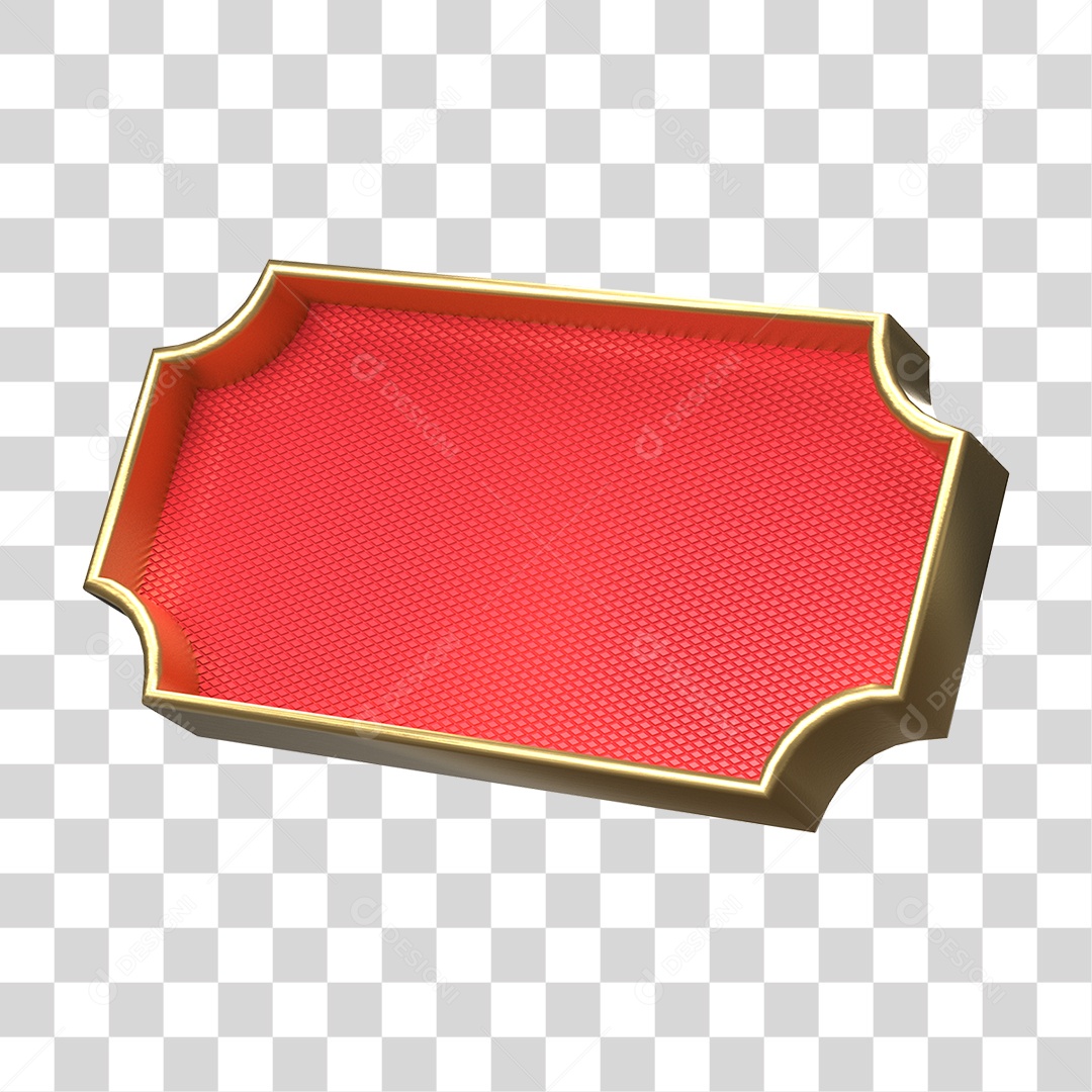 Elemento 3D Placa Forma PNG Transparente