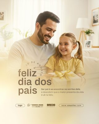 Feliz Dia Dos Pais 11 de Agosto Social Media PSD Editável