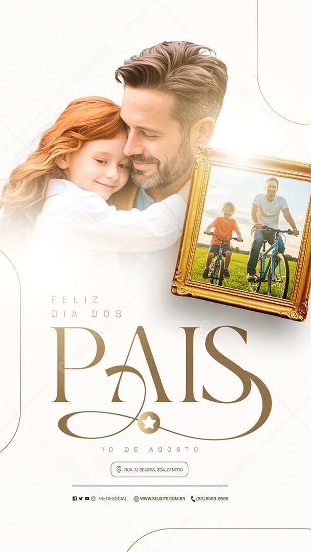 Story Feliz Dia dos Pais 10 de Agosto Social Media PSD Editável
