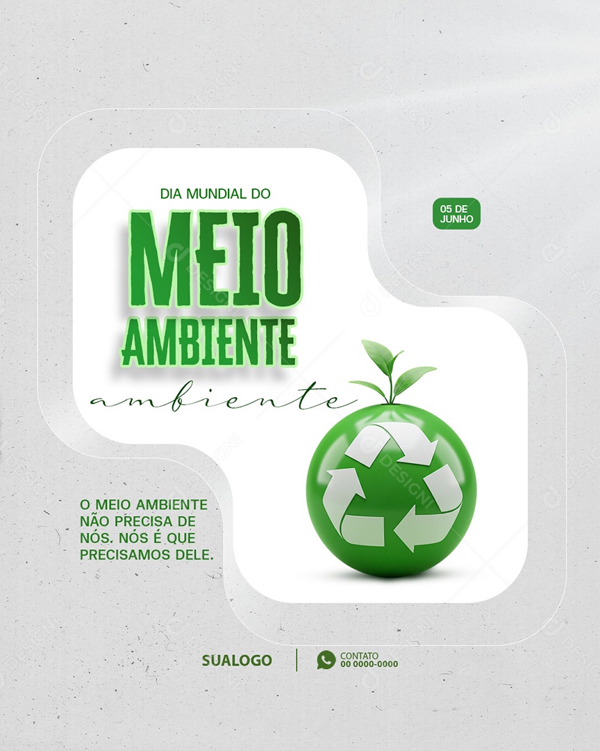 Dia do Meio Ambiente 05 de Junho Social Media PSD Editável