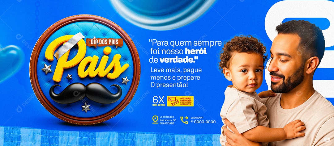 Banner Dia dos Pais Social Media PSD Editável