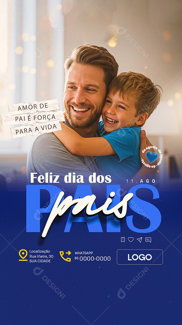 Story Dia dos Pais Social Media PSD Editável