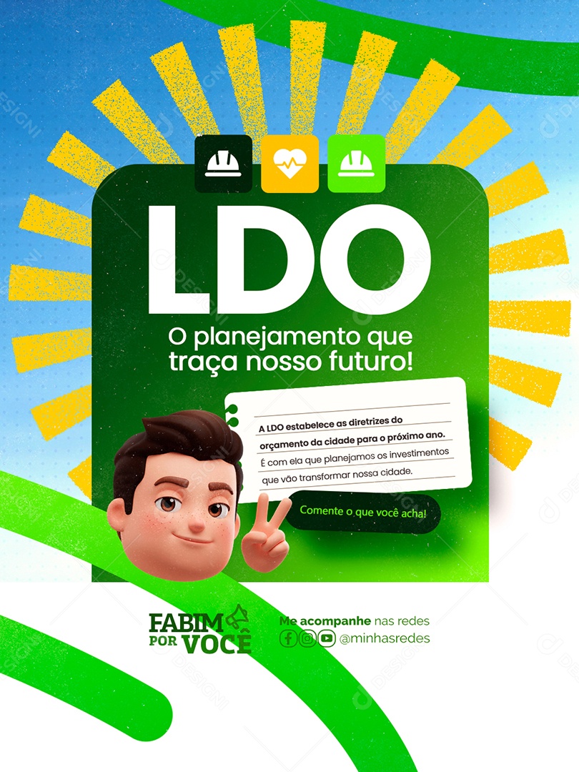 Vereador LDO O Planejamento Que Traça Nosso Futuro Social Media PSD Editável