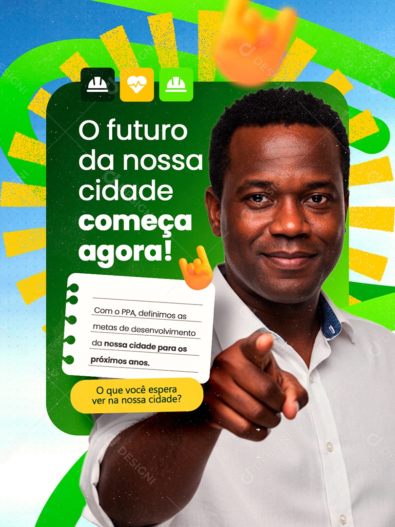 Vereador O Futuro da Nossa Cidade Começa Agora Social Media PSD Editável