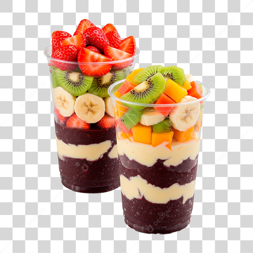 Copos de Açaí PNG Transparente