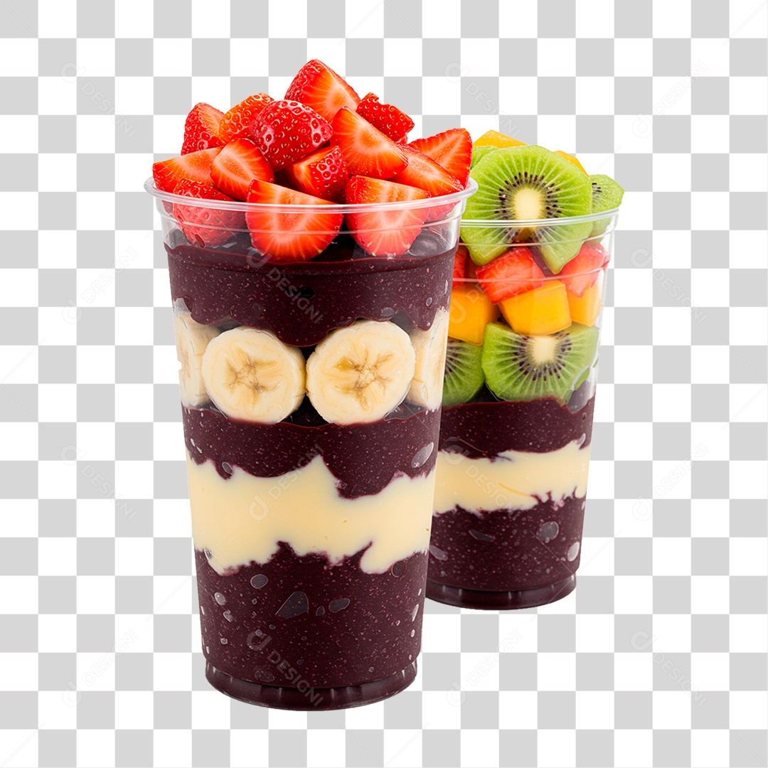Copos de Açaí PNG Transparente