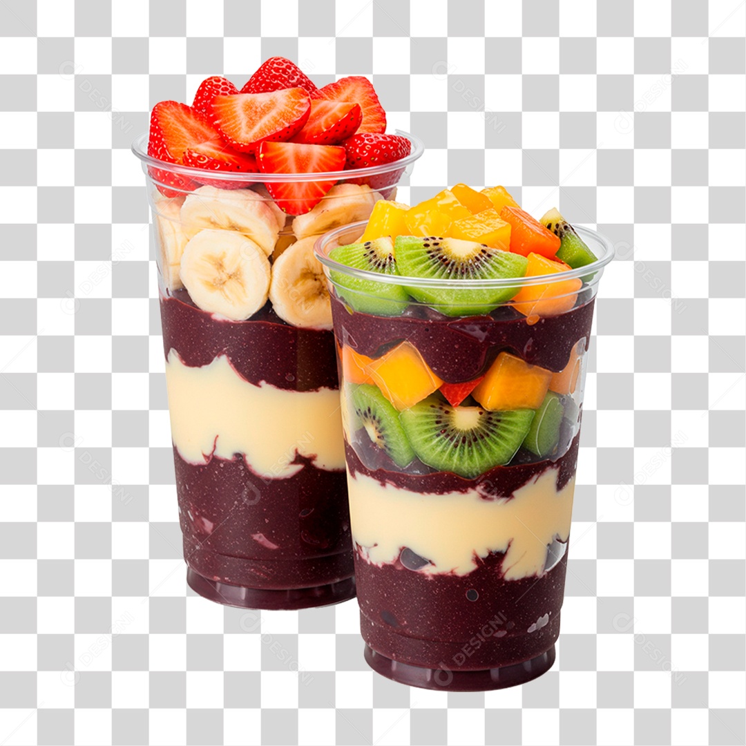 Copos de Açaí PNG Transparente