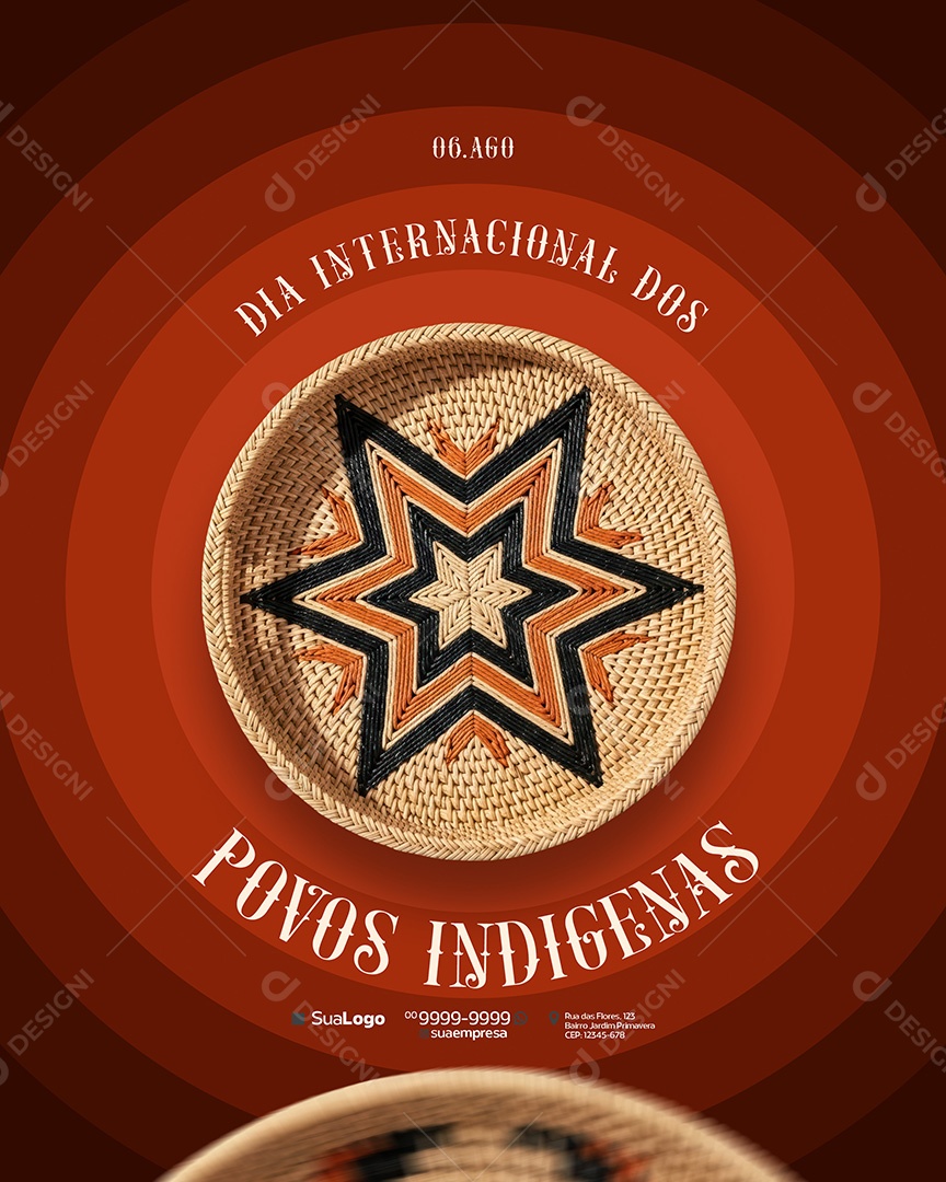 Dia Internacional dos Povos Indígenas 9 de Agosto Social Media PSD Editável