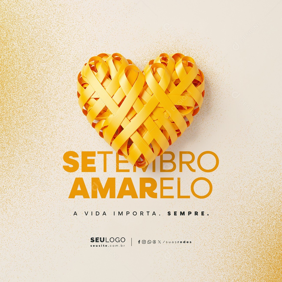 Setembro Amarelo A Vida Importa Sempre Social Media PSD Editável