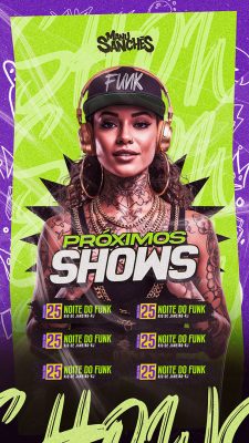Flyer Próximos Shows Story Social Media PSD Editável