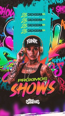 Flyer Próximos Shows Story Social Media PSD Editável