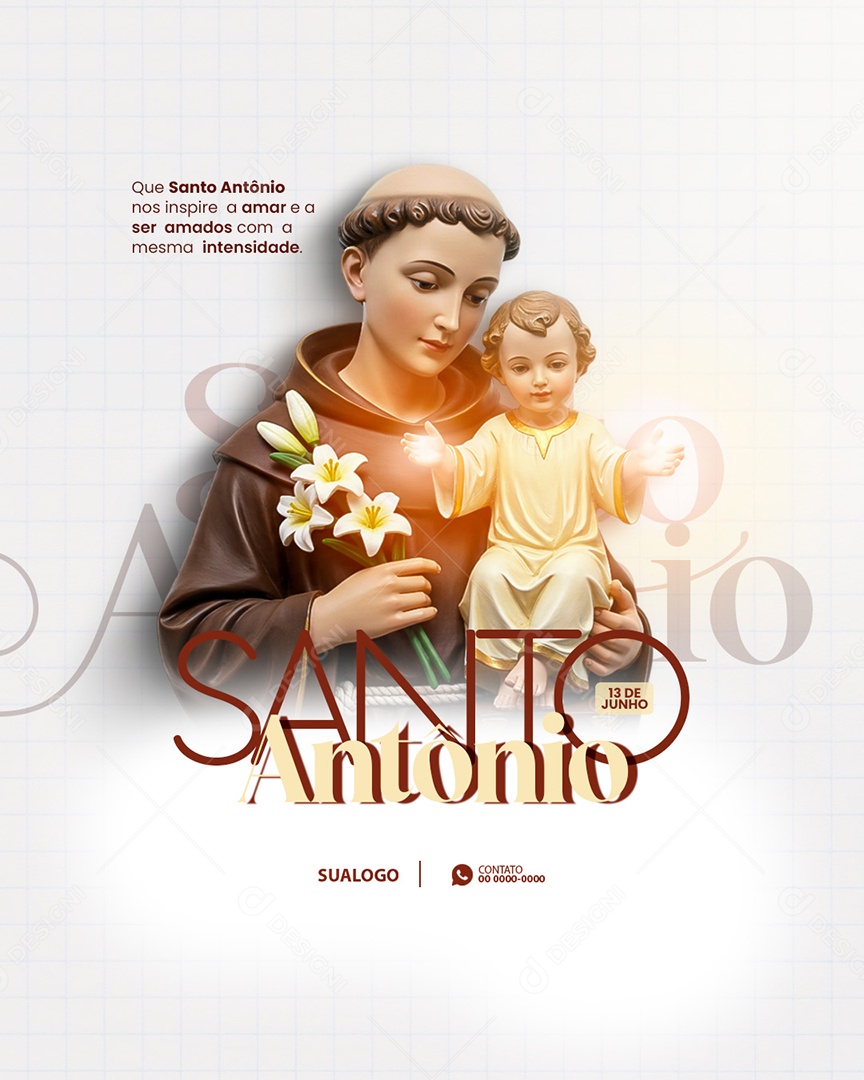 Dia De Santo Antônio 13 De Junho Social Media PSD Editável