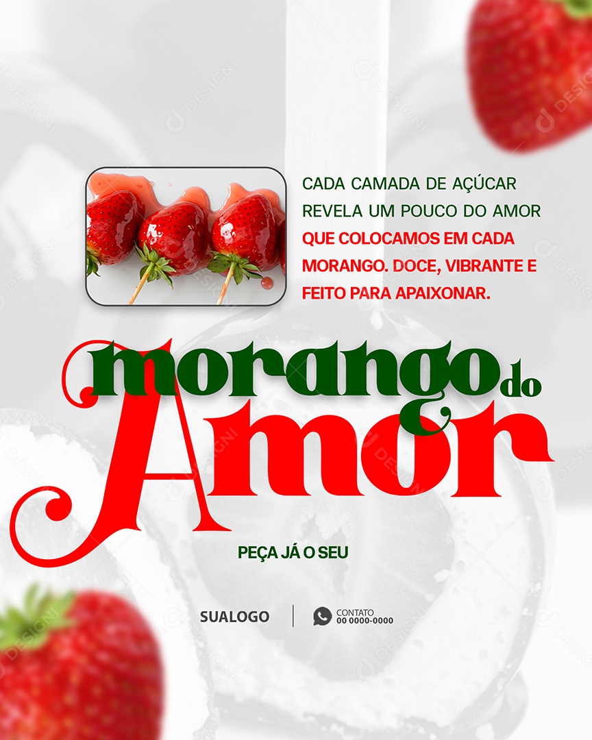 Morango do Amor Social Media PSD Editável 3