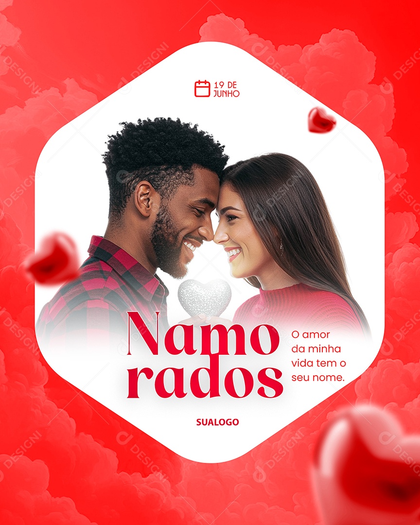 Feliz Dia Dos Namorados 12 de Junho Social Media PSD Editável