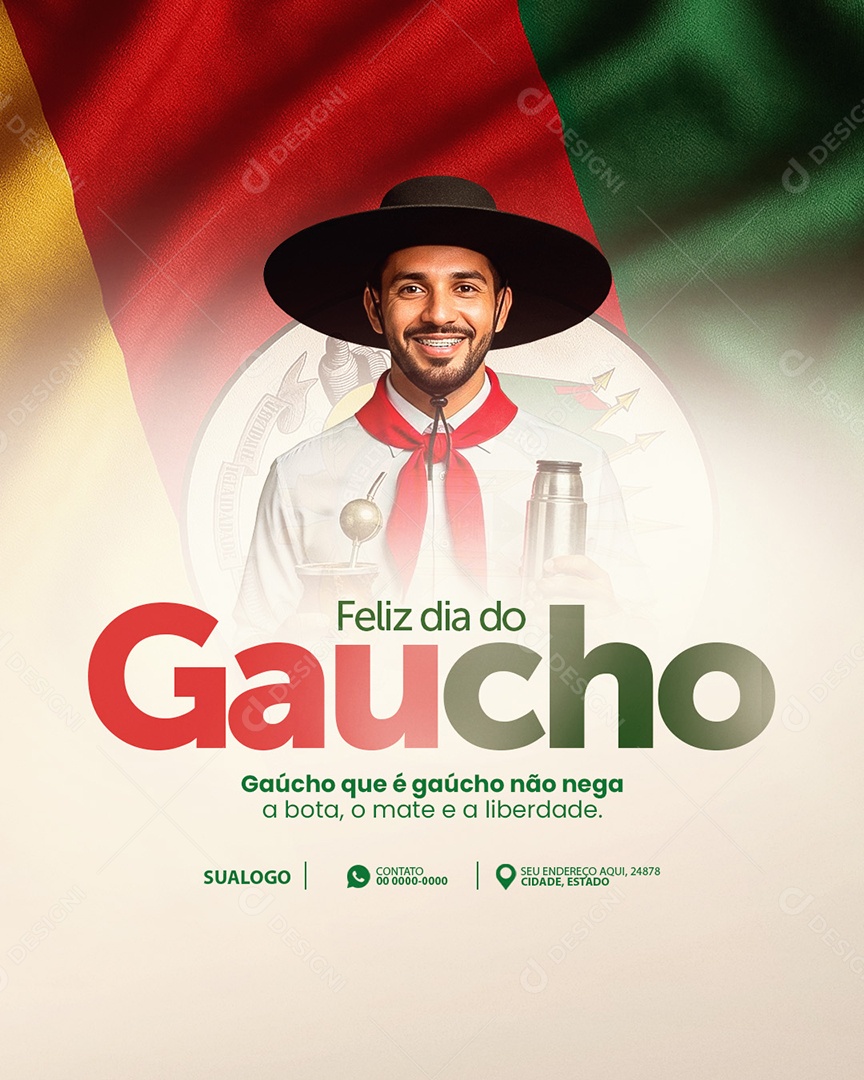Dia do Gaúcho 20 de Setembro Social Media PSD Editável