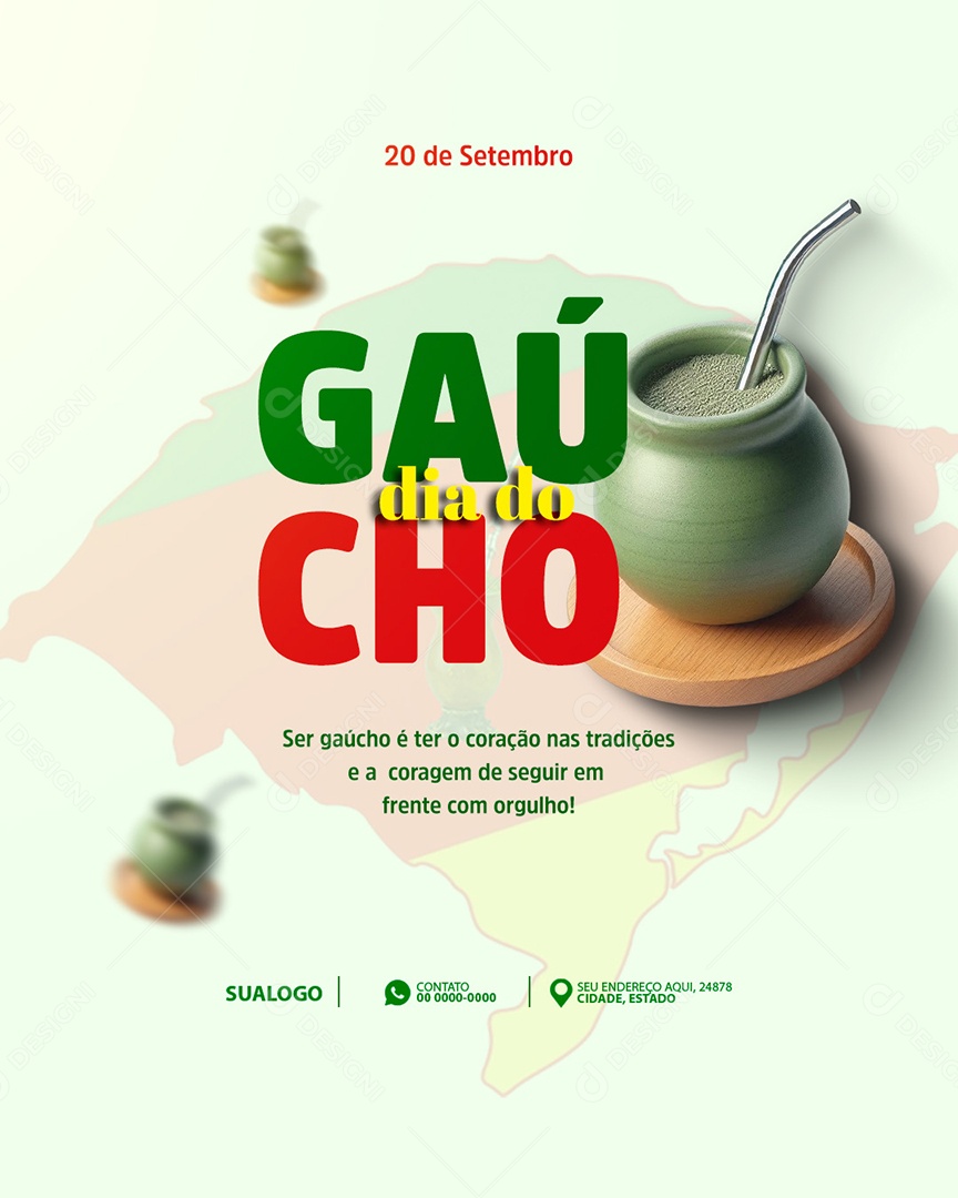 Dia do Gaúcho 20 de Setembro Social Media PSD Editável