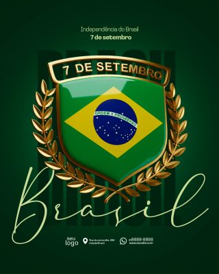 Dia da Independência do Brasil 07 de Setembro Social Media PSD Editável