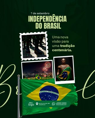Dia da Independência do Brasil 07 de Setembro Social Media PSD Editável