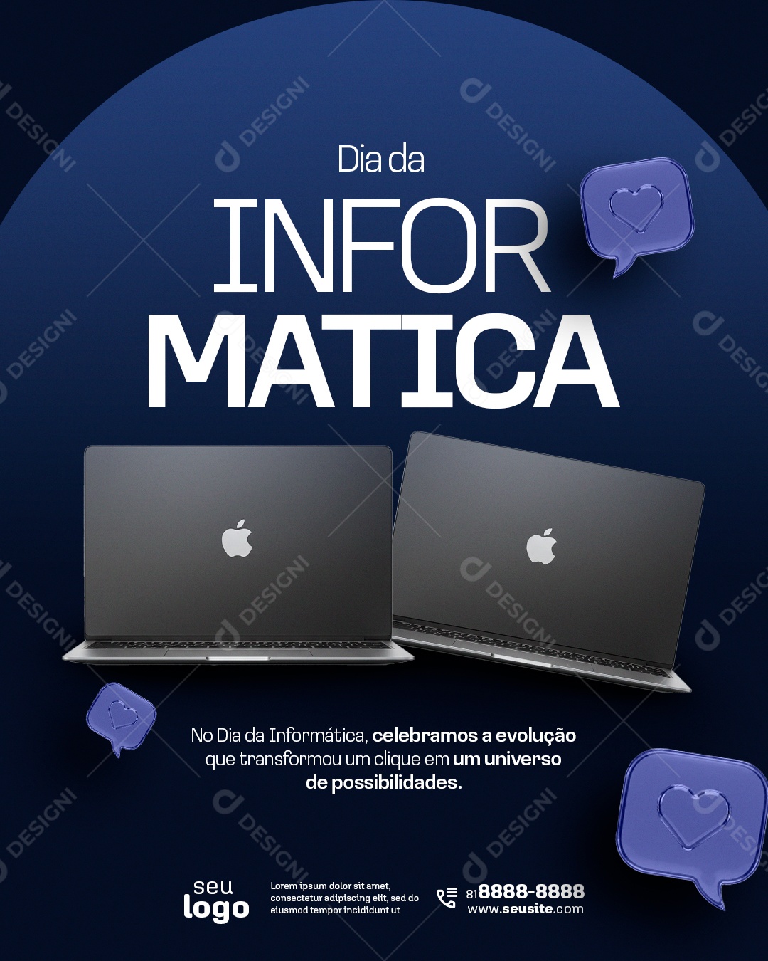 Dia Da Informática 15 De Agosto Social Media PSD Editável