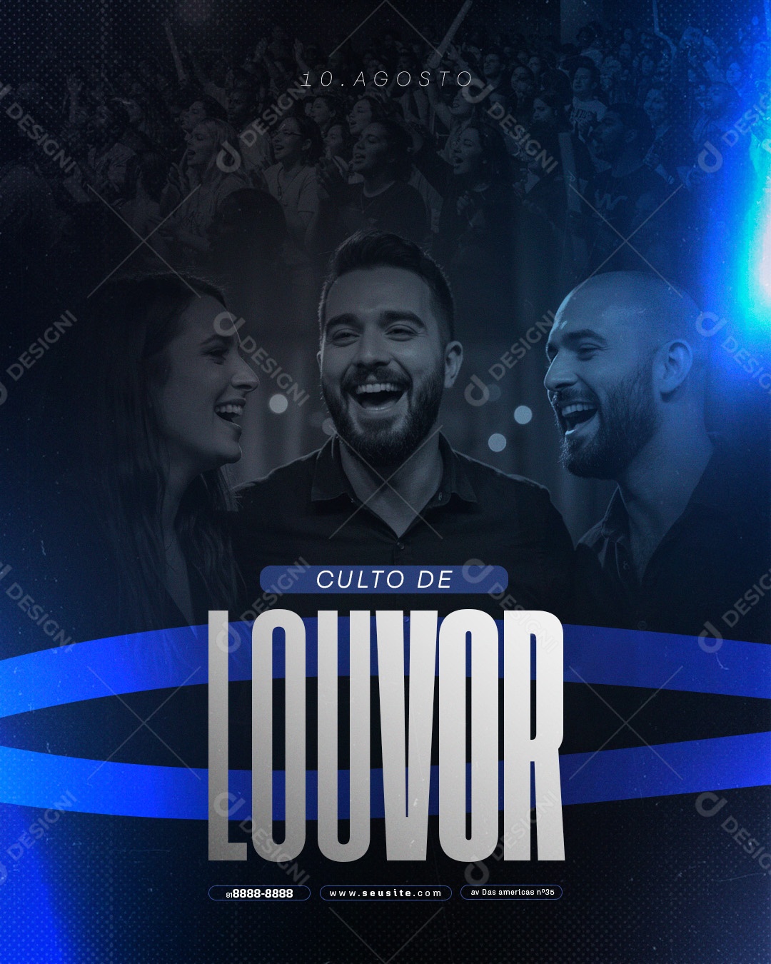 Gospel Louvor e Adoração Social Media PSD Editável