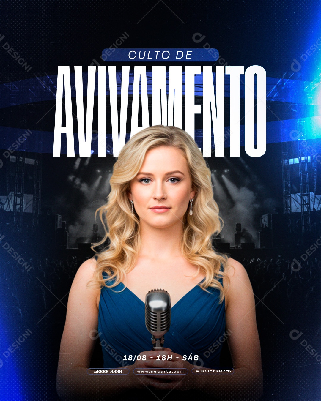 Gospel Louvor e Avivamento Social Media PSD Editável