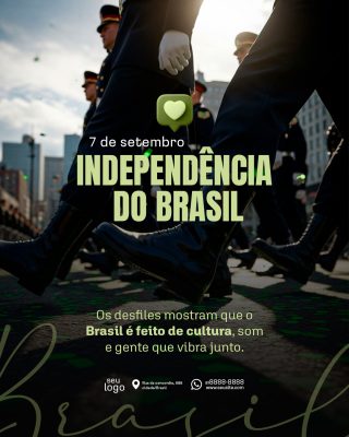Dia da Independência do Brasil 07 de Setembro Social Media PSD Editável