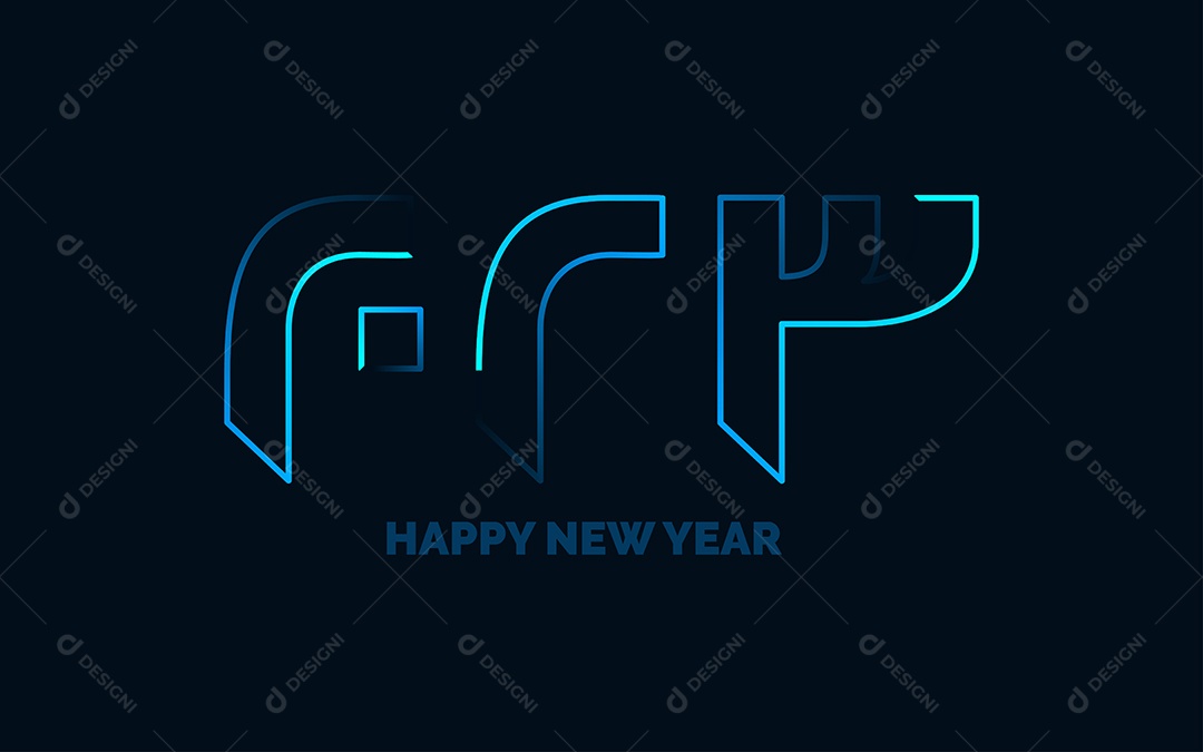 Logotipo 2023 Feliz Ano Novo Ilustração Vetor EPS