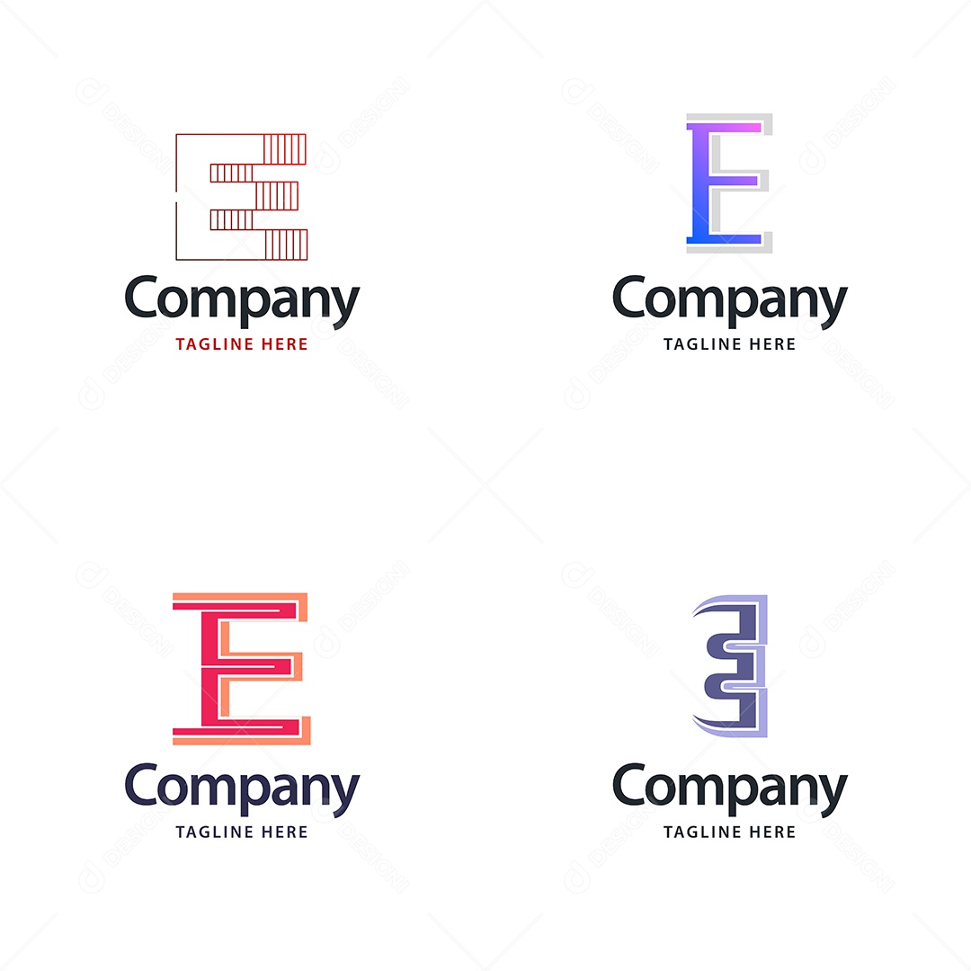 Logo de Empresa E Ilustração Vetor EPS