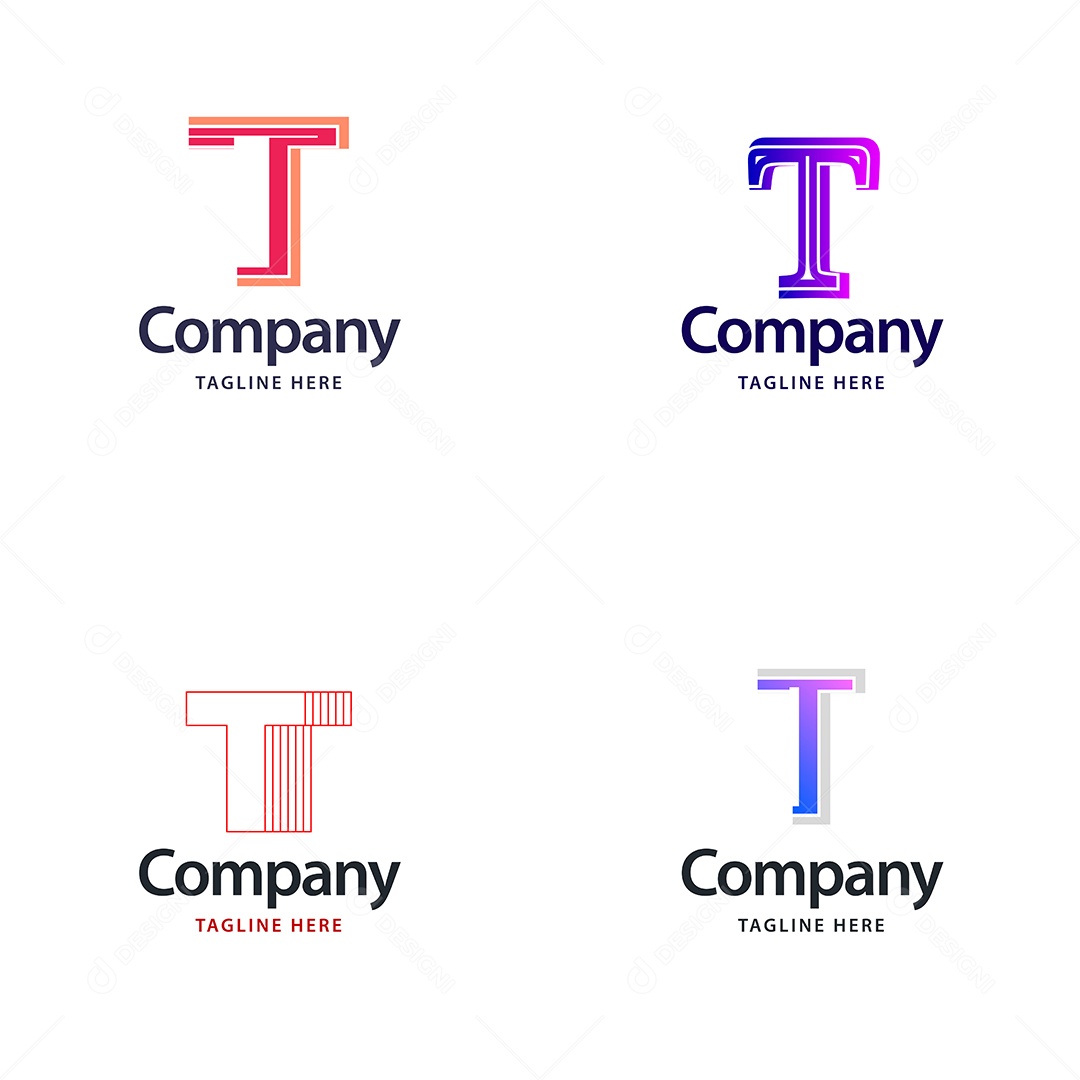 Logo de Empresa T Ilustração Vetor EPS