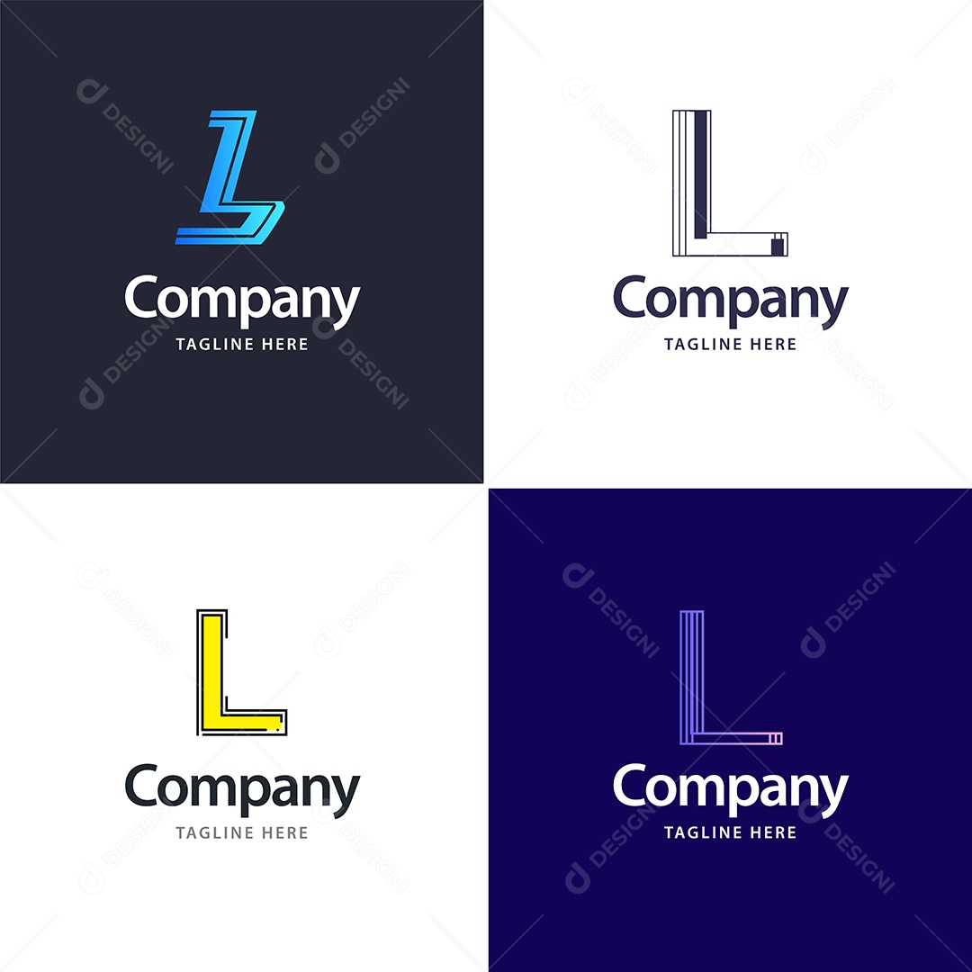 Logo de Empresa L Ilustração Vetor EPS