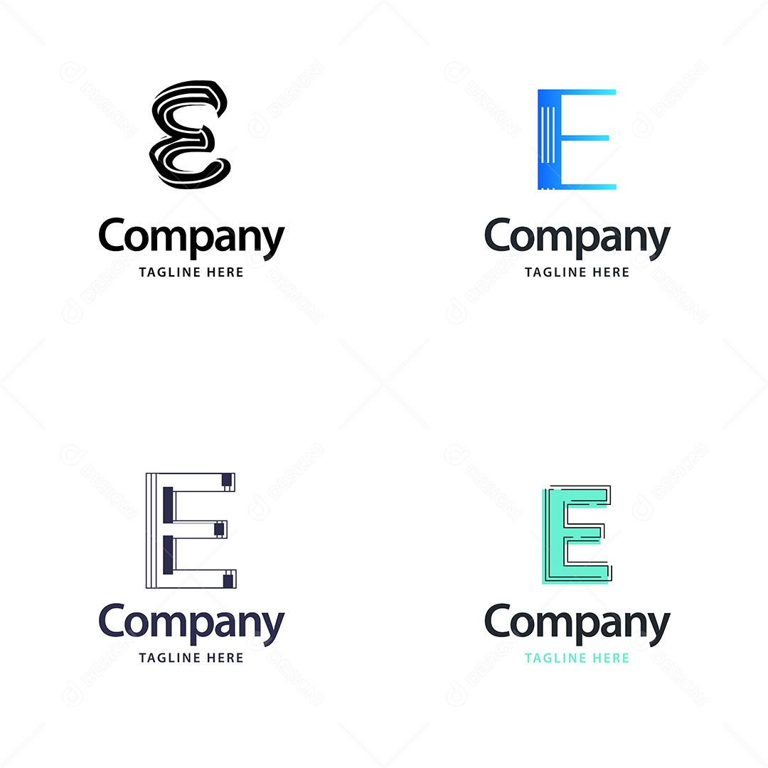 Logo de Empresa E Ilustração Vetor EPS