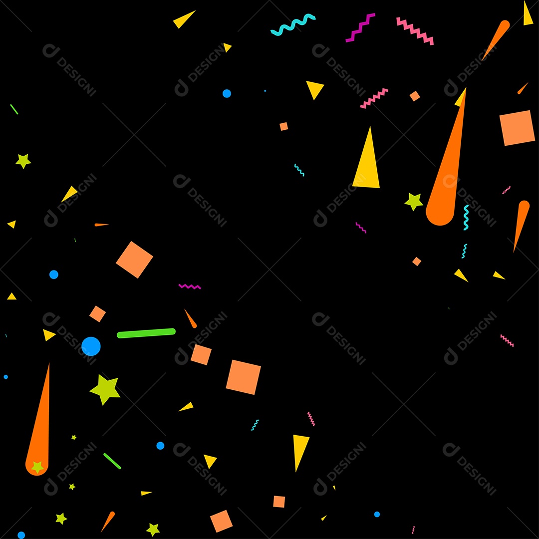 Fundo de Enfeites Coloridos Vetor EPS